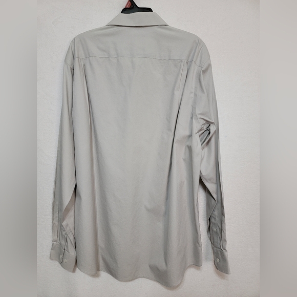 Men's Roberto Villini Non-Iron Dress Shirt, Gray, Neck16.5, Pre-owned EUC - Picture 3 of 8